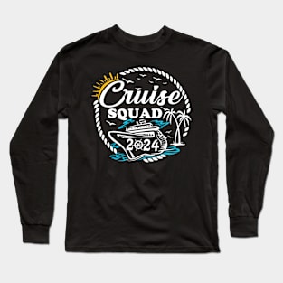 Cruise Squad 2024 Summer Vacation Matching Family Group Long Sleeve T-Shirt